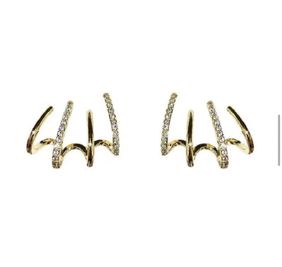 Gold Diamante 4 in 1 Earrings Earrings TLM Edit 