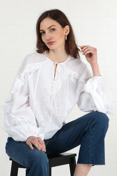 White Broderie Cotton Blouse TLM Edit 