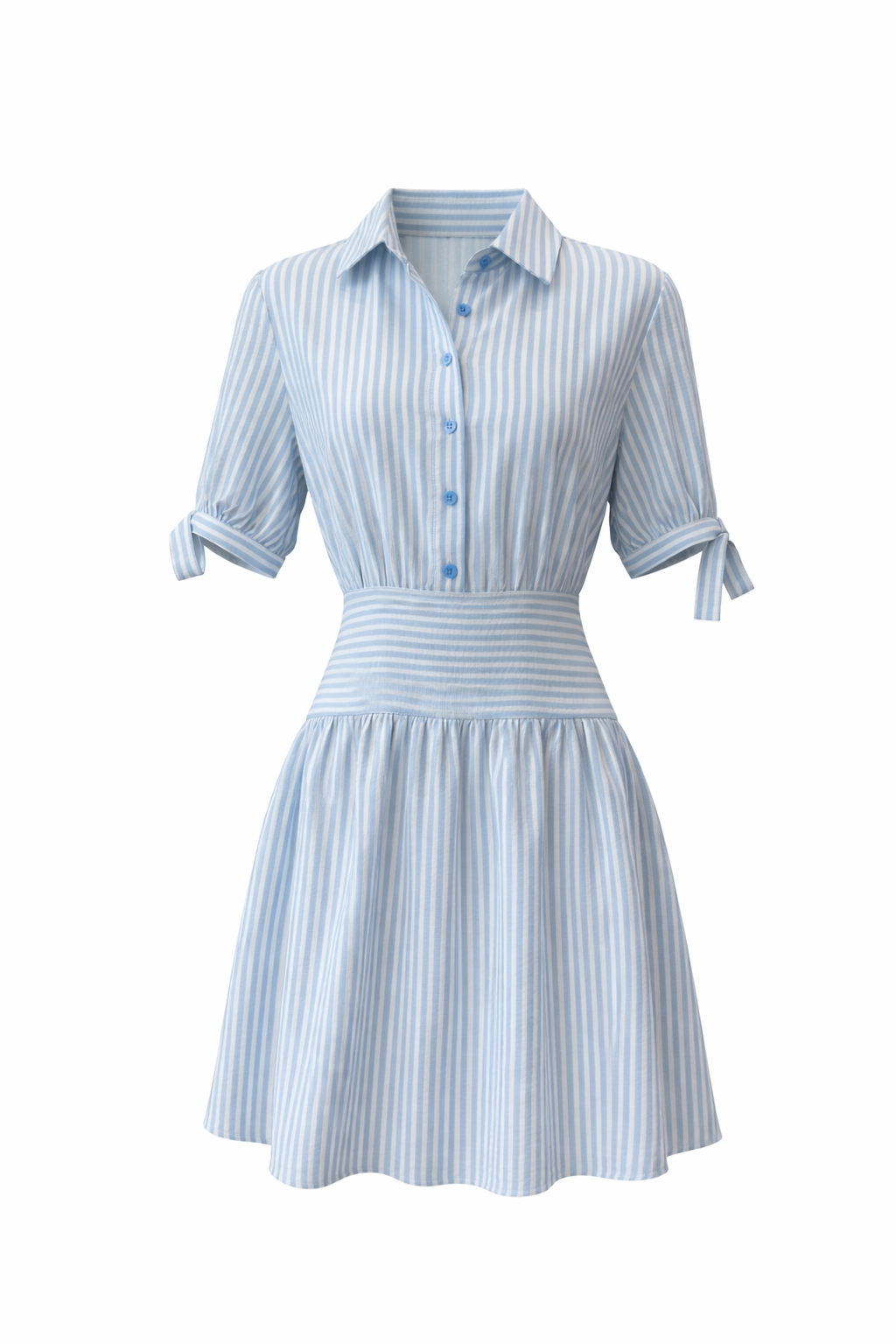 pale blue shirt dress Pale Blue Stripe Dress