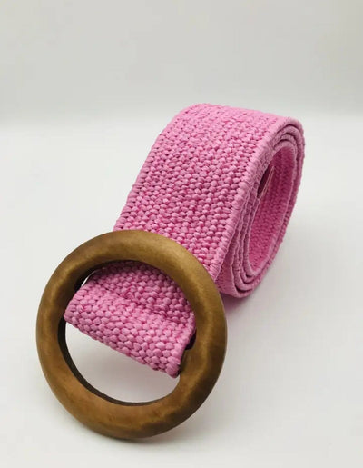 Candy Pink Buckle Stretchy Belt Belt TLM Edit 