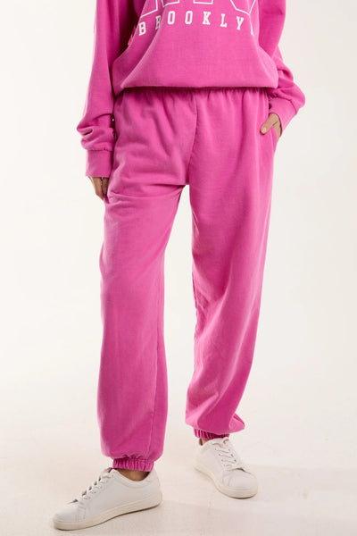 Hot Pink Jersey Joggers Trousers TLM Edit 