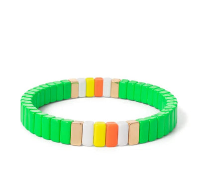 Neon Green Tile Bracelet TLM Edit 