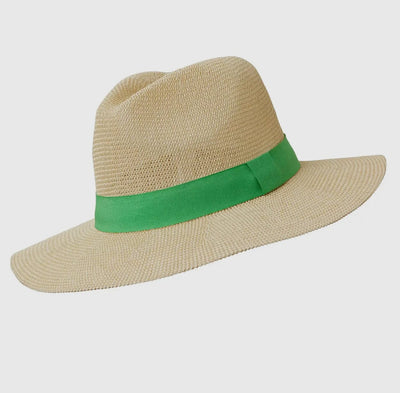Panama Hat with Green Band Hat TLM Edit 