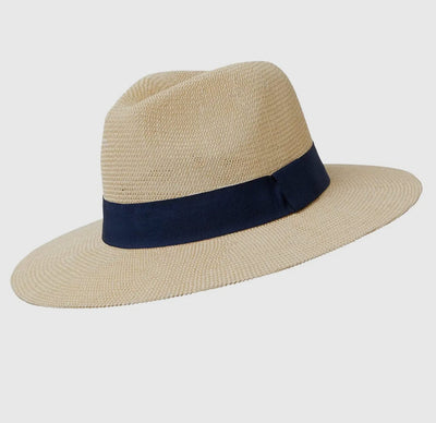 Panama Hat with Navy Band Hat TLM Edit 