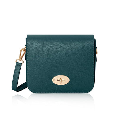 Teal Leather Fold Over Cross Body Bag TLM Edit 
