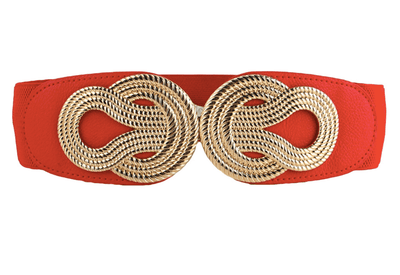 Gold Knot Red Stretch Waist Belt Belt TLM Edit 