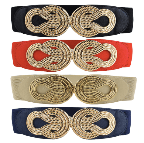 The Cassie Red Stretch Waist Belt