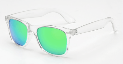 Green Mirrored Wayfarer Sunglasses Sunglasses TLM Edit 