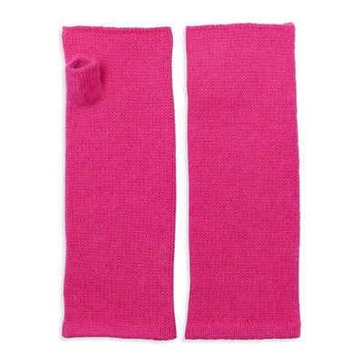 100% Cashmere Classic Neon Pink Wrist Warmers Somerville Scarves 