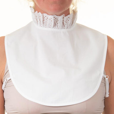 Ruffled Broderie Detachable Faux Collar - White Collar TLM Edit 