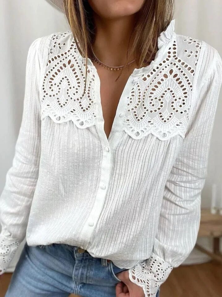 Broderie white top deals